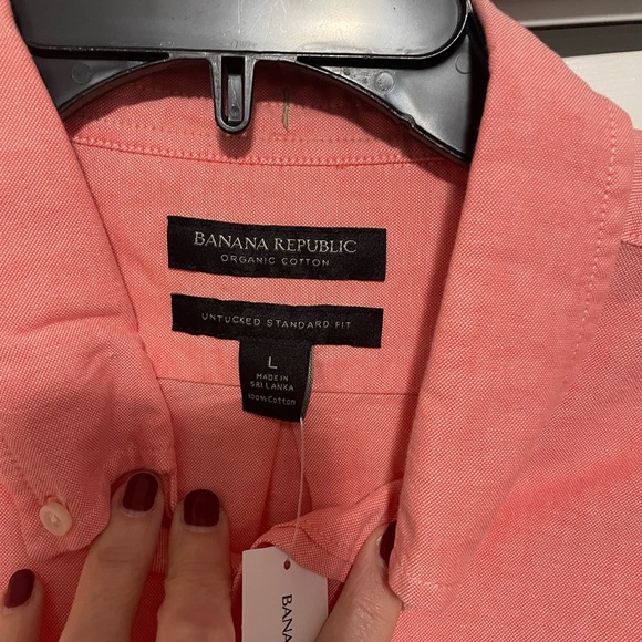 NWT, Men's Banana Republic Standard Untucked Fit Button Down - Picture 5 of 8